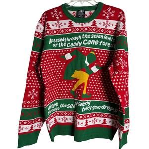 ELF Christmas Sweater NEW $60 Acrylic Size L